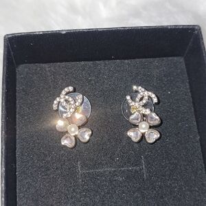 Elegant Silver and Gold Floral Earrings